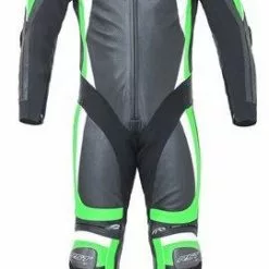 RST PRO SERIES 1840 CPXC II Kawasaki Green Leather Motorbike 1PC Racing Suit RST Clothing