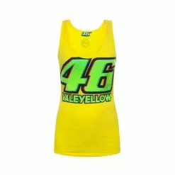 Ladies Valentino Rossi Yellow Vest Official MotoGP Merchandise VR46 The Doctor VR46 Clothing