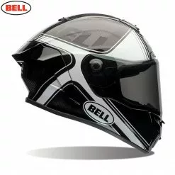 25% OFF XL Bell Street RACE STAR TRACER Black/White Carbon Shell Helmet