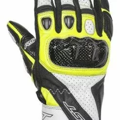RST Clothing RST STUNT 3 FLO YELLOW CE Motorbike Leather Short Sports 2123 Gloves Cheap