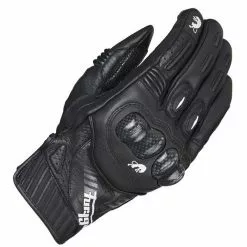 Furygan Clothing FURYGAN R19 Black Leather Summer Motorcycle Short Cuff Road Racing Gloves