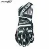 Five RFX1 White Motorbike Racing Sports Gloves CARBON Protection To Forearm/Palm Five Gloves