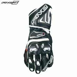 Five RFX1 White Motorbike Racing Sports Gloves CARBON Protection To Forearm/Palm Five Gloves
