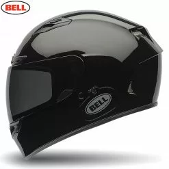 BELL 'Reactolite Visor' Street Qualifier DLX Solid Gloss BLACK Motorbike Helmet Bell Helmets