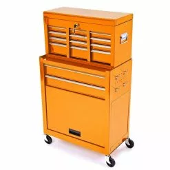 BIKETEK KTM Orange Mechanics Steel Rolling Toolbox Chest & Cabinet Set