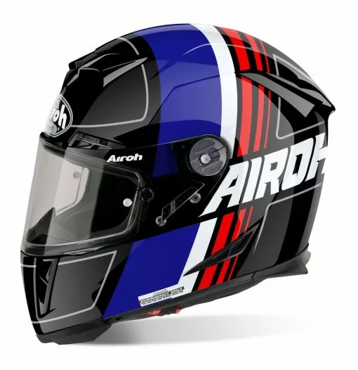 AIROH GP500 Scrape Blue/Black Gloss Carbon MotoGP Light Motorbike Helmet Airoh Helmets
