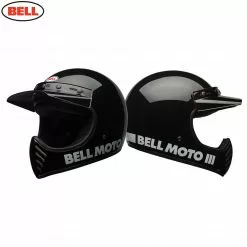 BELL Cruiser 2017 MOTO 3 Modern Classic Black Motorcycle MX Helmet