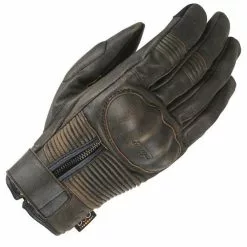 Furygan Clothing FURYGAN JAMES D30 CE Armour Rust Leather Motorcycle/Cruiser/Retro Short Gloves