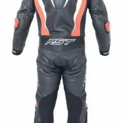 RST PRO SERIES 1840 CPXC II Black/Flo Red Leather Motorbike 1PC Racing Suit RST Clothing
