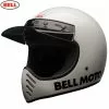 BELL Cruiser 2017 MOTO 3 Modern Classic White Motorcycle Scrambler MX Helmet