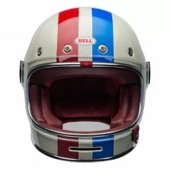 BELL CRUISER 2019 BULLITT Command Vintage White Classic Motorcycle Helmet